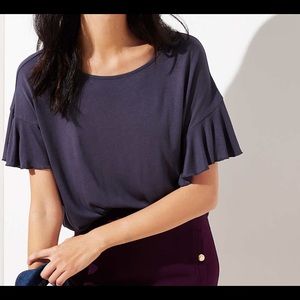 LOFT Tops - NWT LOFT flutter sleeve tee LOFT Tops - NWT LOFT flutter sleeve tee